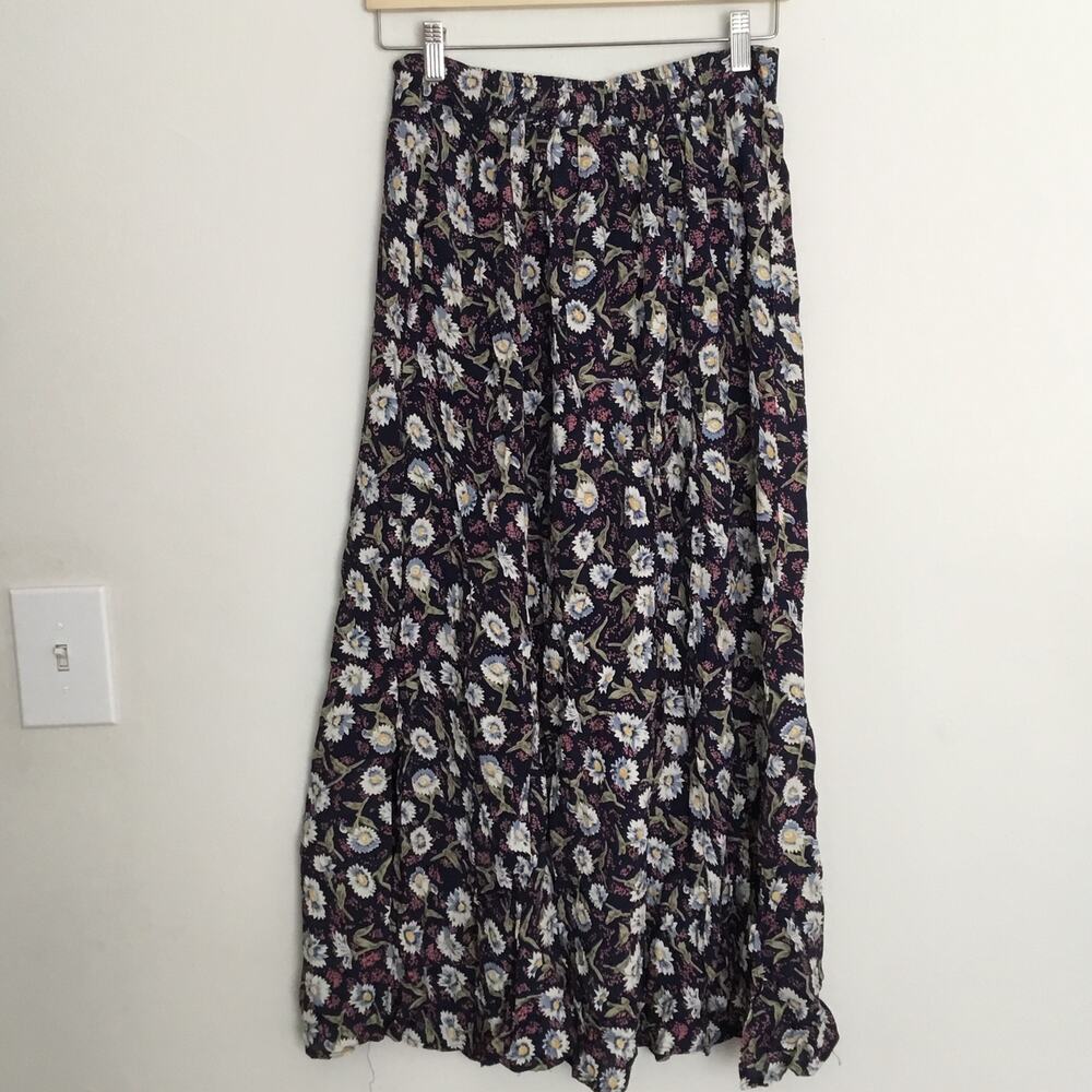 Vtg American Connection Floral Midi Skirt Deadstock Sz L - Picture 2 of 10